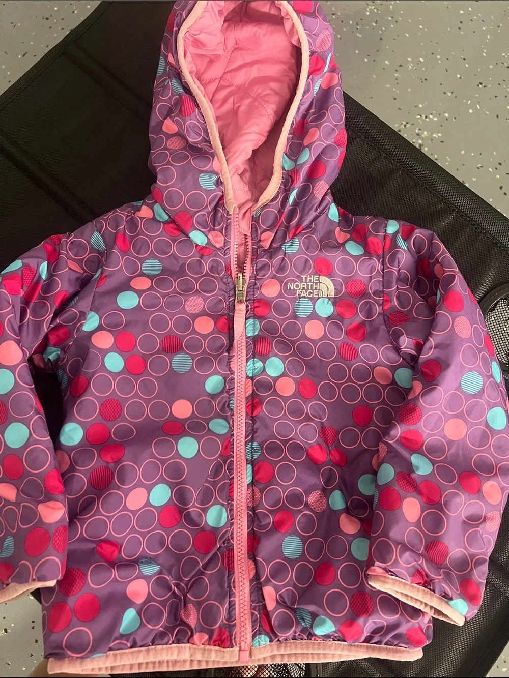 The North Face Purple Pink Dot-Print Hooded Jacket